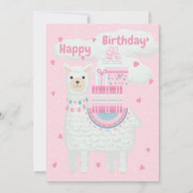 Mignonne lama rose et menthe