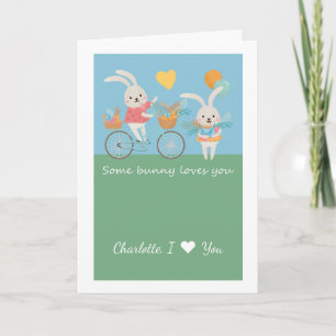 Carte Mignonne Lapin Certains Bunny Vous Aime Personnali