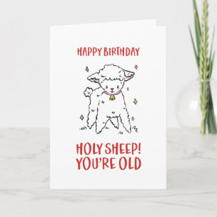 Carte Mignonne Mouton Saint Vous êtes Vieux Anniversaire