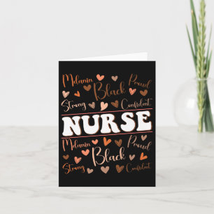 Carte Mignonne Nurse Black Histoire Mois Africain Améric