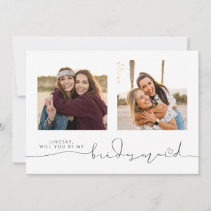 Carte Mignonne Seras-Tu Ma Femme D'Accueil Deux Photos