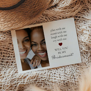 Carte Mignonne Seras-Tu Ma Femme D'Accueil ? Photo