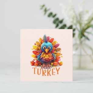 Carte Mignonne Turquie Thanksgiving