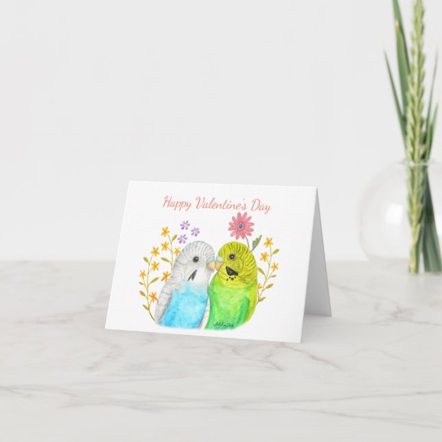 Carte Mignonnes bougies bleu vert Jaune Joyeux Valentine (Devant)
