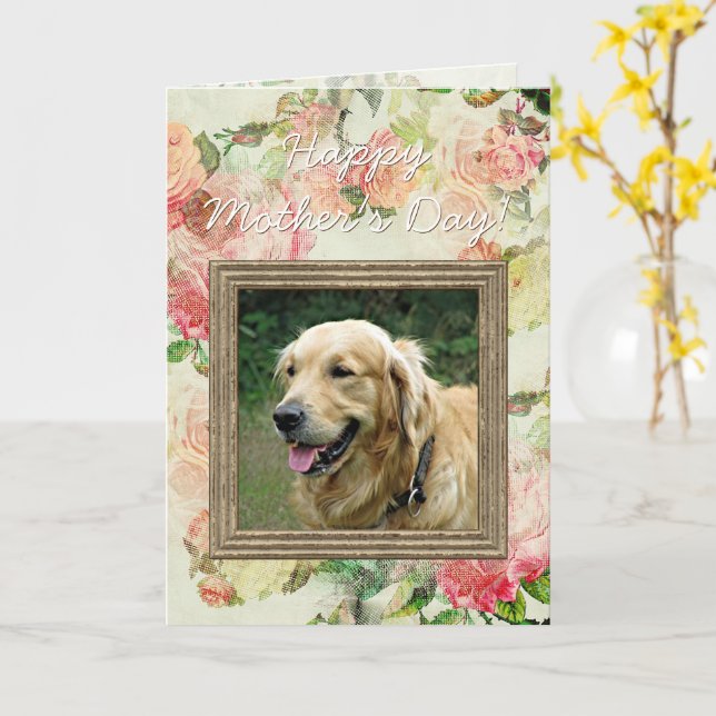 Carte Mignonnes mères heureux ou Fête des pères avec pho (Fleur jaune)