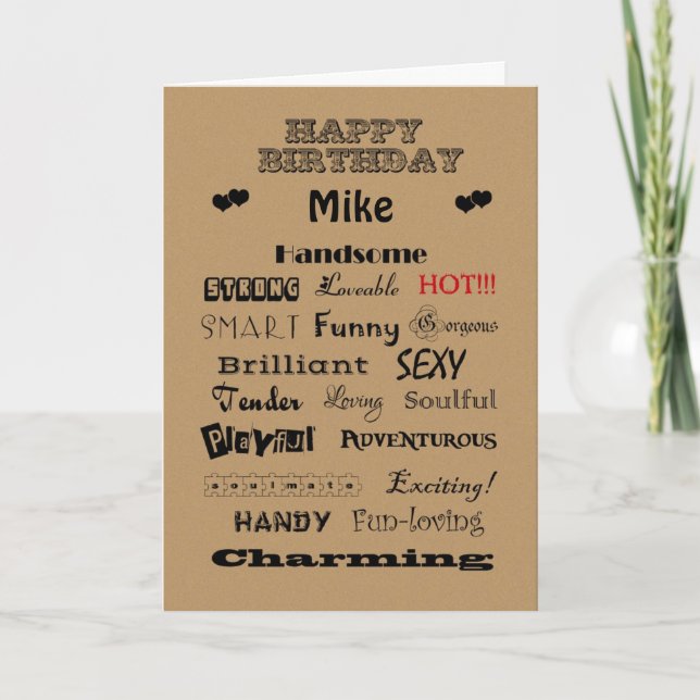 Carte Mike Happy Anniversaire Paroles de louanges (Devant)