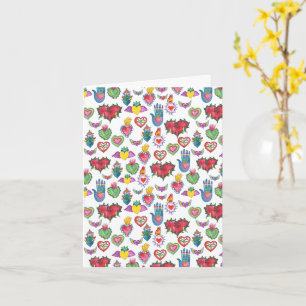 Carte Milagros Coeurs flamboyants Aquarelle mignonne Val