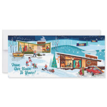 Milieu du siècle Maisons d'hiver Retro Christmas C