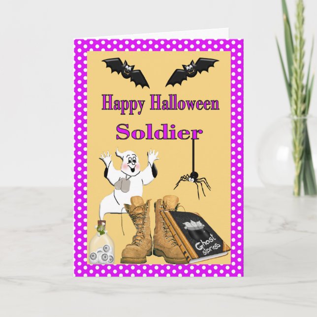 Carte militaire de Halloween pour le soldat (Devant)