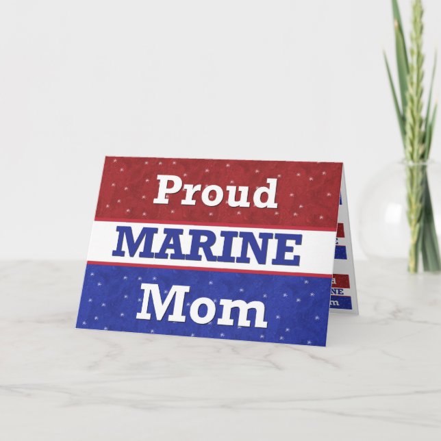 Carte Militaire - Fier Marine Maman - Penser à vous (Devant)