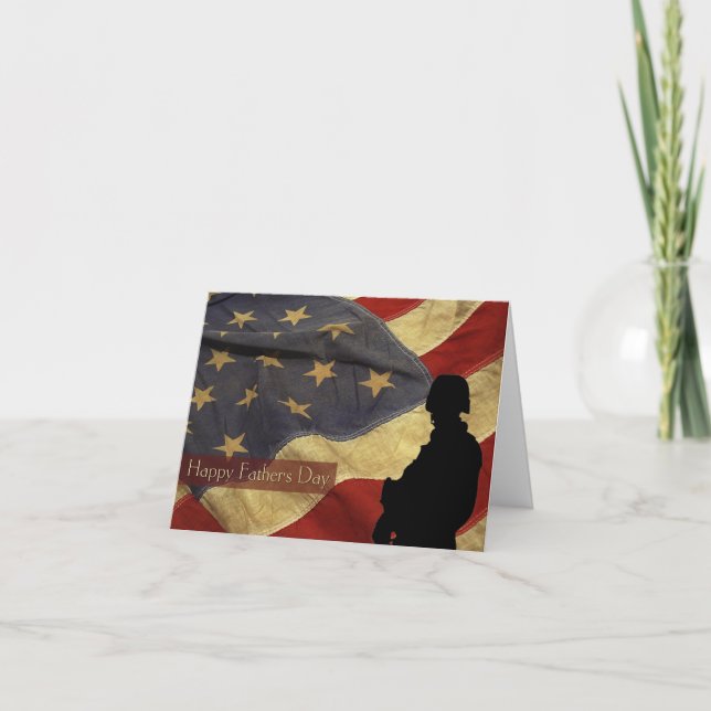 Carte militaire Vintage fête des pères (Devant)