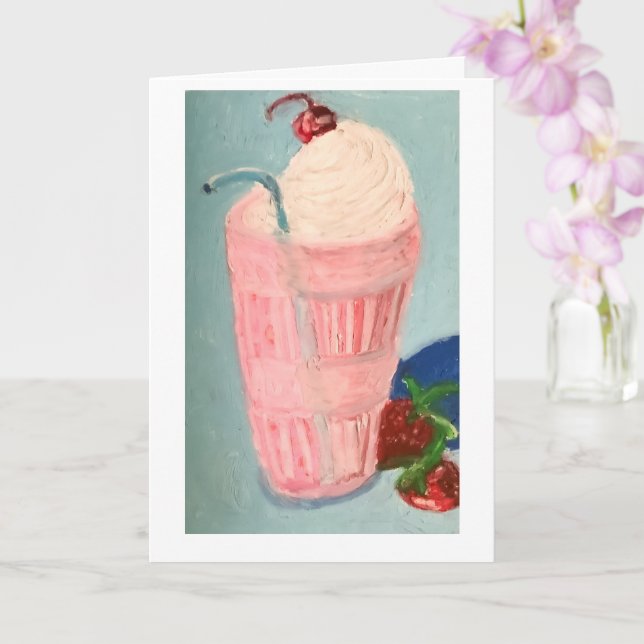 Carte Milkshake à la fraise (Orchidée)