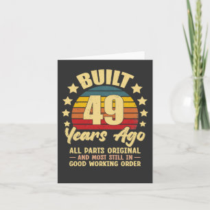 Carte Millésime 49e Anniversaire Construit Il Y A 49 Ans