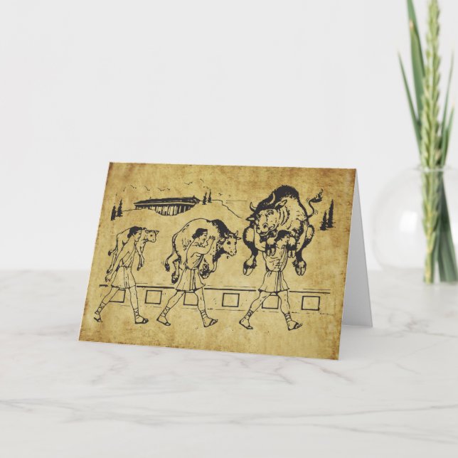 Carte Milo de Croton et la Bull - Gym Motivational (Devant)