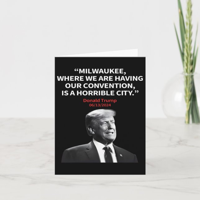 Carte Milwaukee Horrible Président de la ville Trump Sar (Devant)