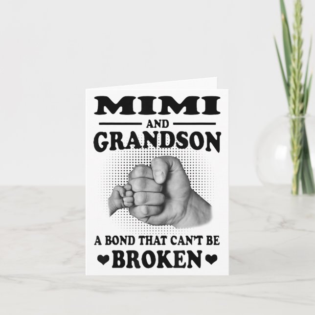 Carte Mimi And Grandson A Bond That Can't Be Broken Gift (Devant)