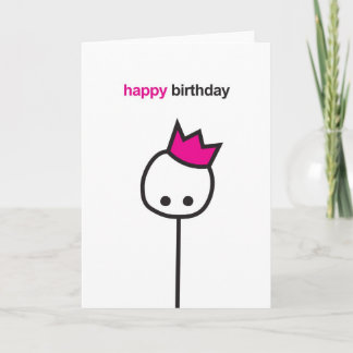 Carte Mimie - Anniversaire / Couronne