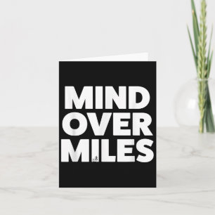 Carte Mind Over Miles - Motivationnel, Funny Running