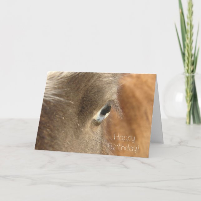 Carte Mini Filly bleu, Anniversaire (Devant)