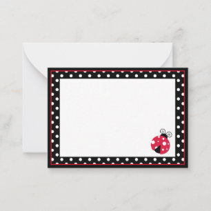 Carte Mini Note Merci Ladybug