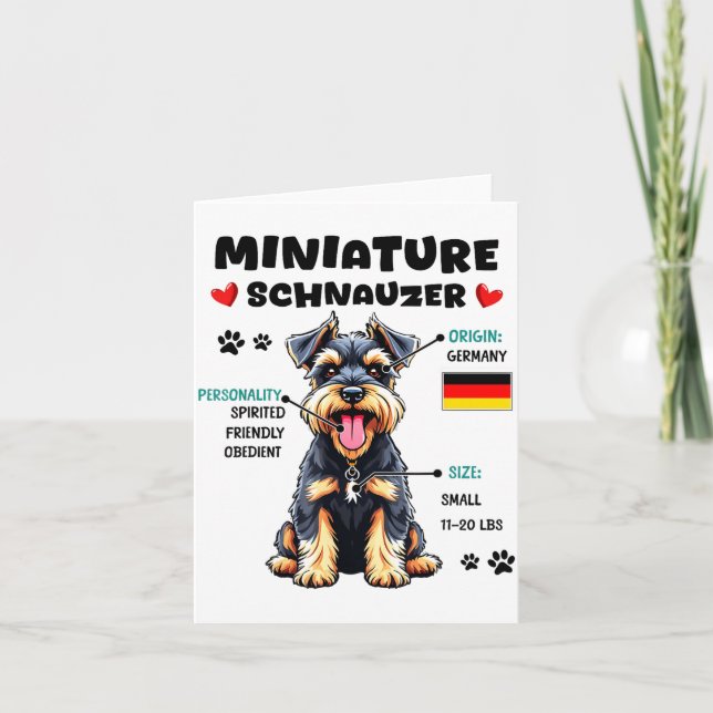 Carte Miniature Schnauzer Owner Funny Mini Schnauzer Lov (Devant)