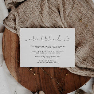 Carte minimale de mariage manuscrite 'Nous avons n