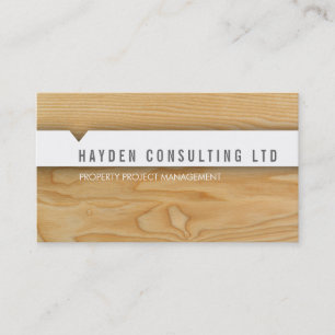 CARTE MINIMALE simple look de bois naturel moderne