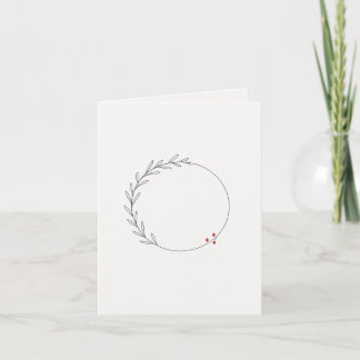 Carte Minimalist Christmas Wreath