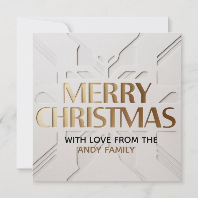 Carte Minimalist Modern Merry Christmas Card (Devant)