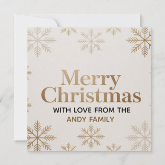 Carte Minimalist Modern Merry Christmas Card