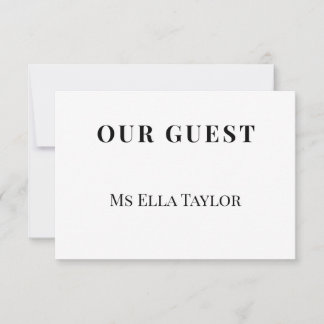 Carte Minimalist Wedding Place Name Card | Table Seating