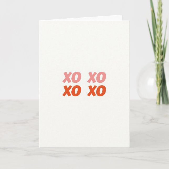 Carte Minimalist Xo Love Card (Devant)