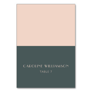 Carte minimaliste Art déco moderne Turquoise