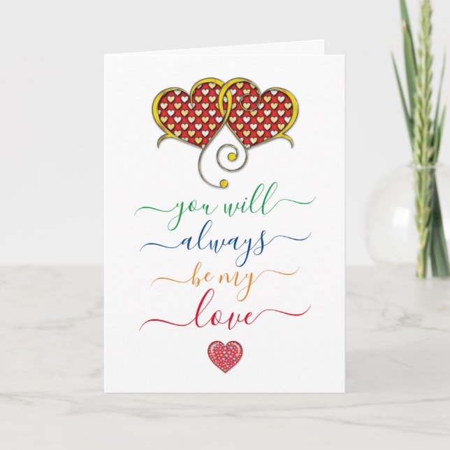 Carte Minimaliste Custom Elégant Saint-Valentin (Devant)