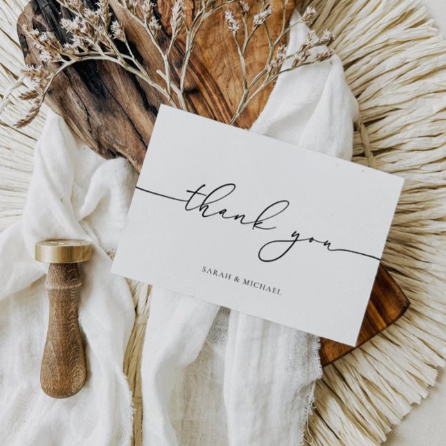 Carte minimaliste de Merci Mariage moderne (Créateur téléchargé)