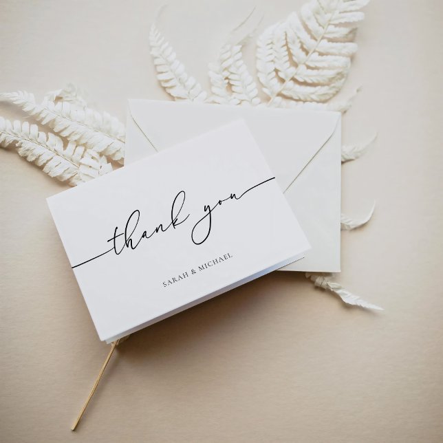Carte minimaliste de Merci Mariage moderne (Créateur téléchargé)