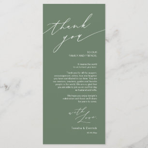 Carte minimaliste de réglage du Merci de réglage d