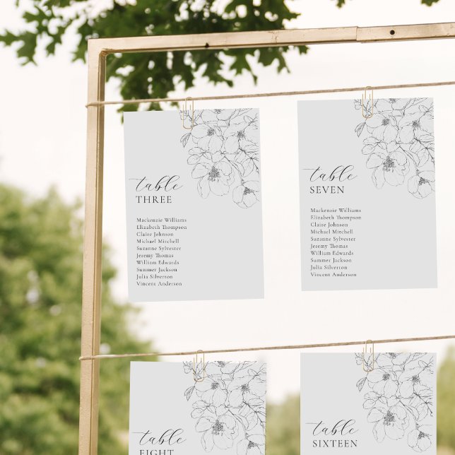 Carte minimaliste Floral noir blanc (Créateur téléchargé)