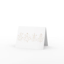 Carte minimaliste Gold Christmas Tree