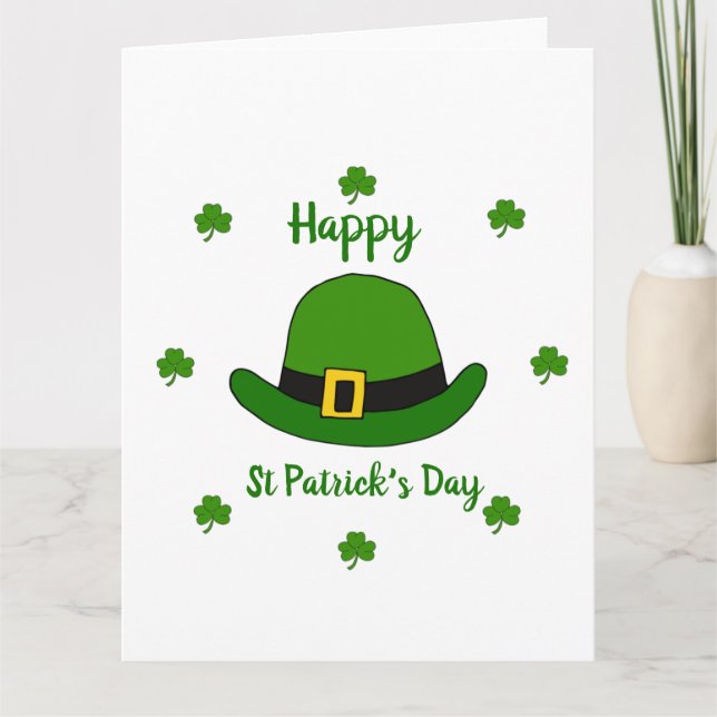 Carte Minimaliste Joyeux Saint-Patrick Mignon  (Devant)