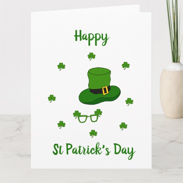 Carte Minimaliste Joyeux Saint-Patrick Mignon  (Devant)