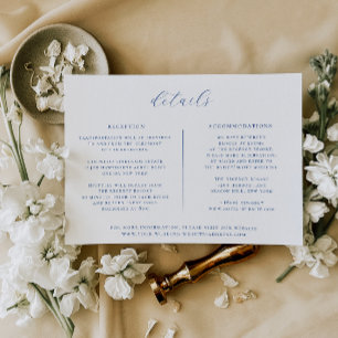 Carte minimaliste Marseille Bleu Mariage Détails