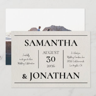 Carte Minimaliste Moderne avec Typographie Élégante et P