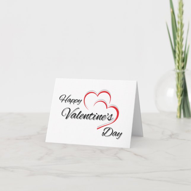 Carte minimaliste pour la Saint-Valentin (Devant)