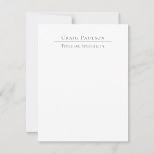 Carte minimaliste professionnelle attrayante