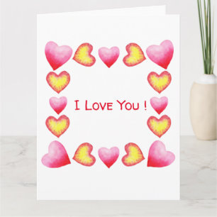 Carte Minimaliste Romantique Je t'aime Saint-Valentin