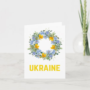 Carte minimaliste ukrainienne couleur couronne