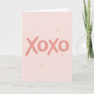 Carte minimaliste Xoxo