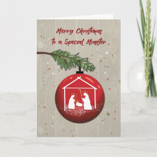 Carte Ministre de l'Ornement de Noël avec Manger