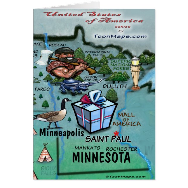 Carte Minnesota USA (Devant)